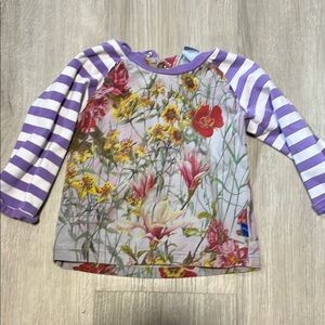 Floral and Striped Kids Shirt